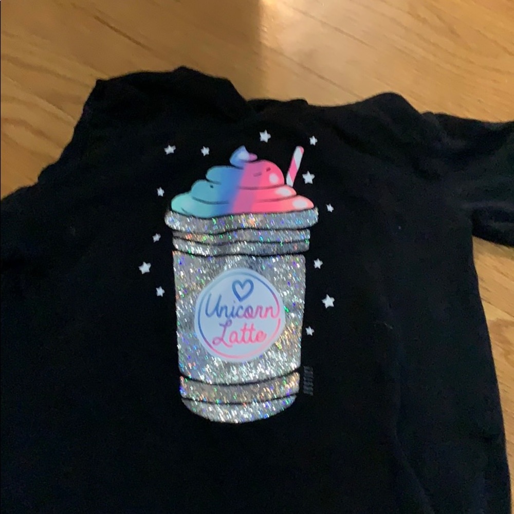 unicorn latte cropped hoodie